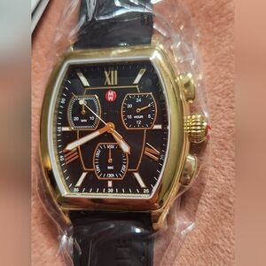 Michele Gold and Black Women's Watch
